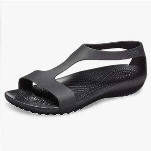 CROCS Women's Serena Sandals Black Slide comfortable summer shoes size 8 GCU